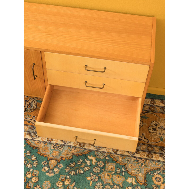 Vintage chest of drawers in ash veneer with 3 drawers 1950s