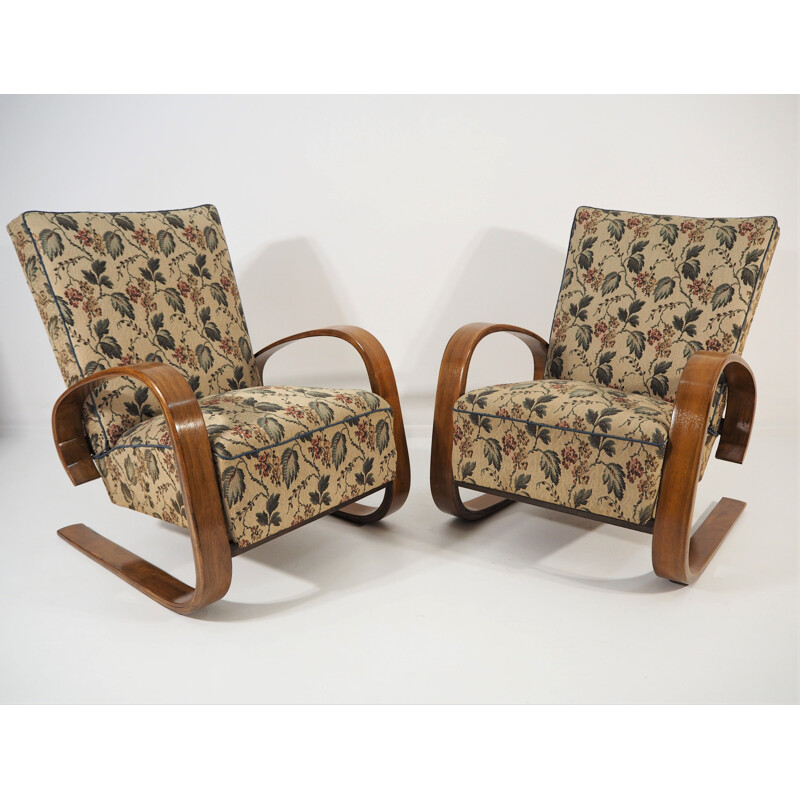 Pair of vintage lounge chairs by Miroslav Navratil, 1930s