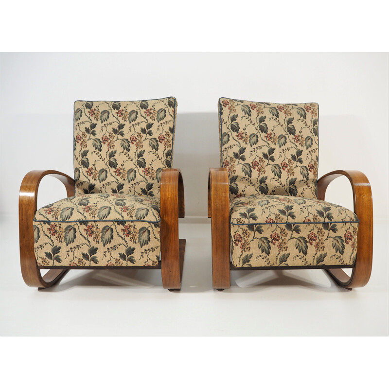 Pair of vintage lounge chairs by Miroslav Navratil, 1930s