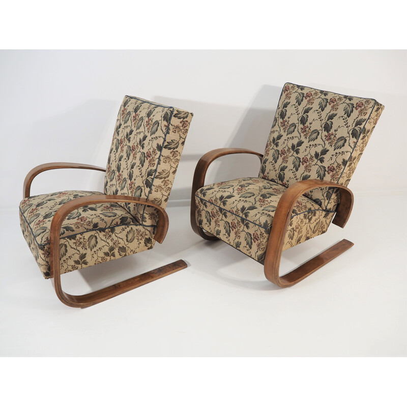 Paire de chaises lounge vintage de Miroslav Navratil, 1930