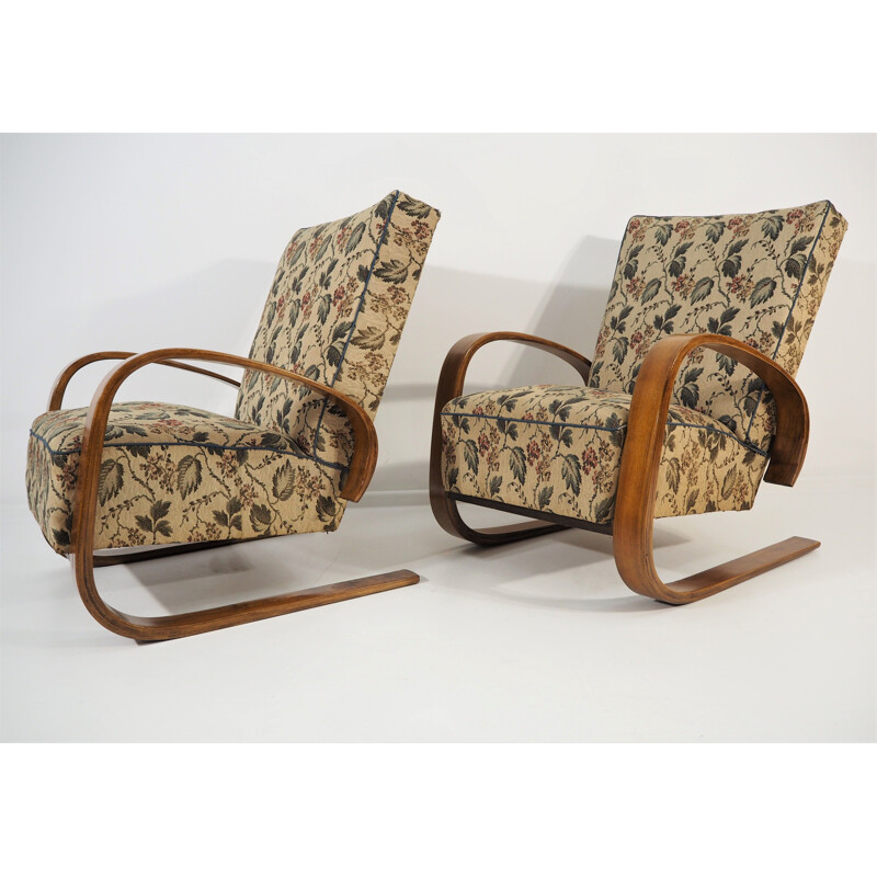 Pair of vintage lounge chairs by Miroslav Navratil, 1930s