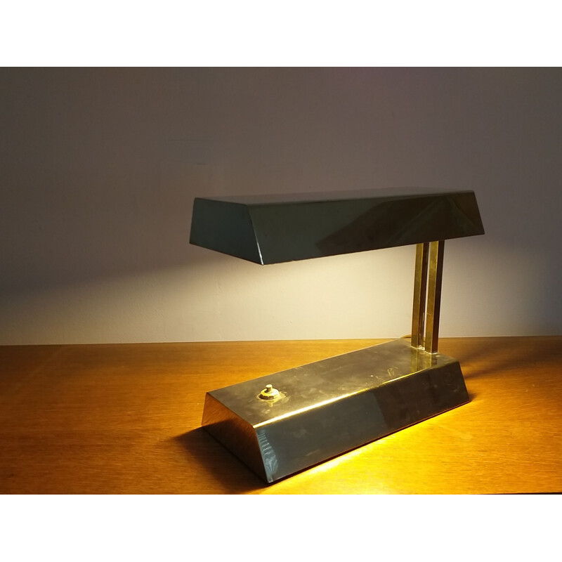 Vintage brass table lamp, 1970s