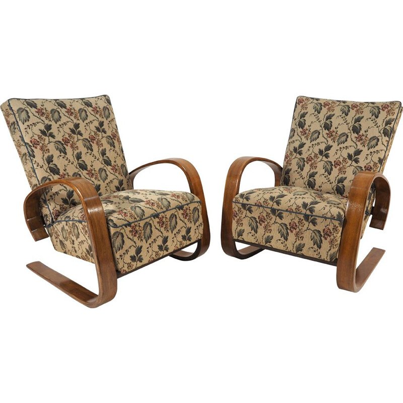 Pair of vintage lounge chairs by Miroslav Navratil, 1930s