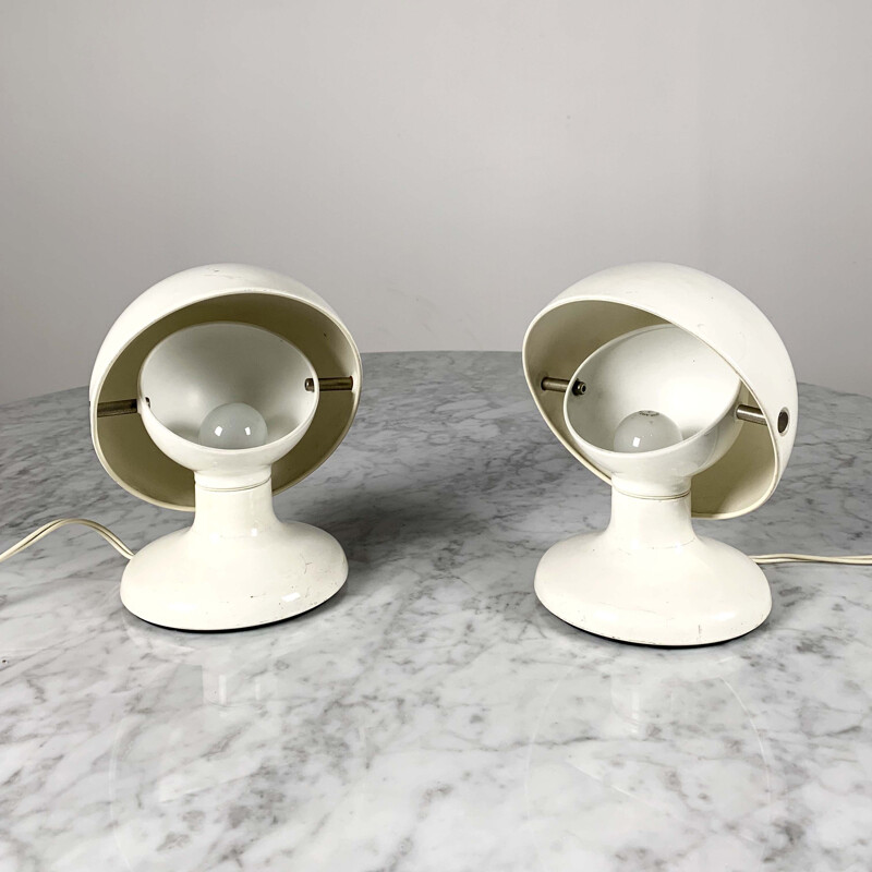 Ensembl de 2 lampes de table vintage par Tobia et Afra Scarpa pour Flos, 1960