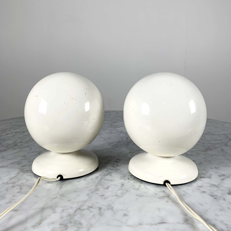 Ensembl de 2 lampes de table vintage par Tobia et Afra Scarpa pour Flos, 1960