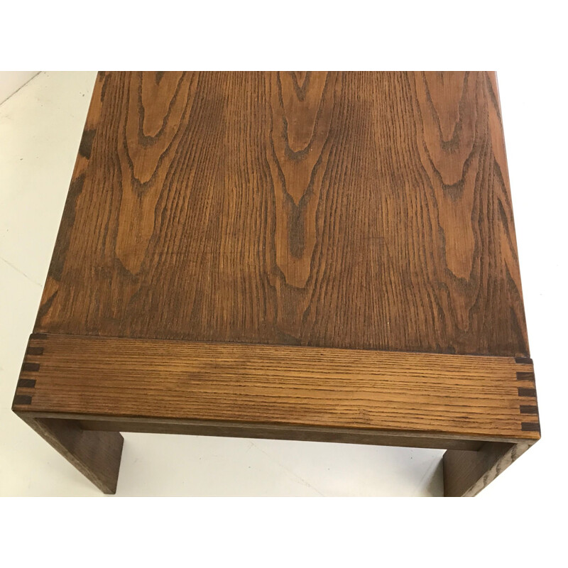 Tavolino da caffè vintage in legno massiccio