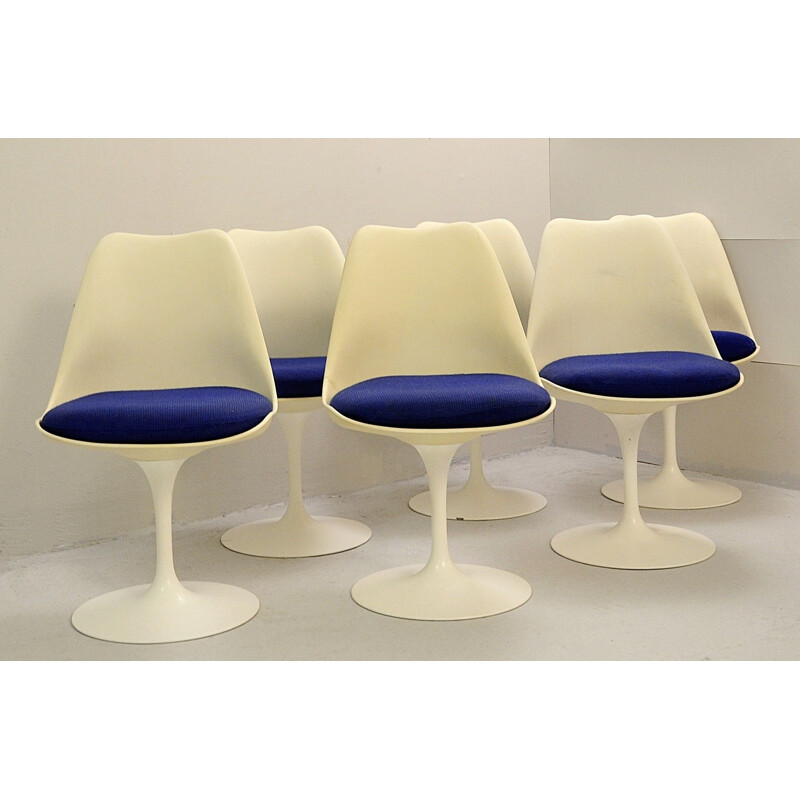 Set of 6 Vintage Tulip Chairs by Eero Saarinen for Knoll International, 1960
