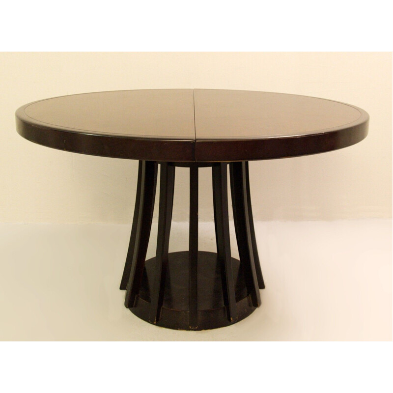 Mesa de comedor vintage de caoba extensible de Angelo Mangiarotti para La Sorgente Dei Mobili, Italia, 1972