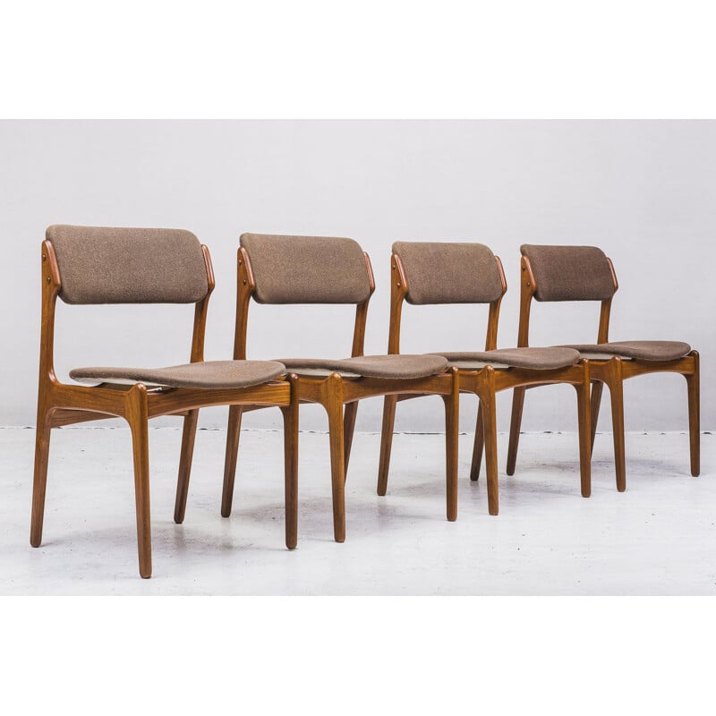 Set of 4 vintage Dining Chairs by Erik Buch for OD Møbler, 1970s