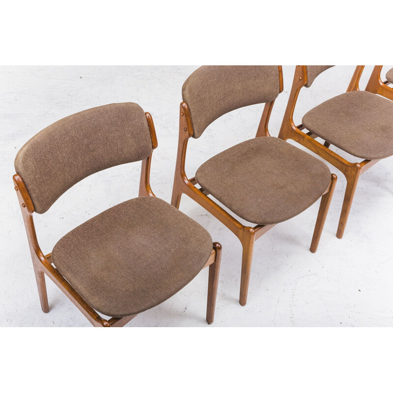 Set of 4 vintage Dining Chairs by Erik Buch for OD Møbler, 1970s