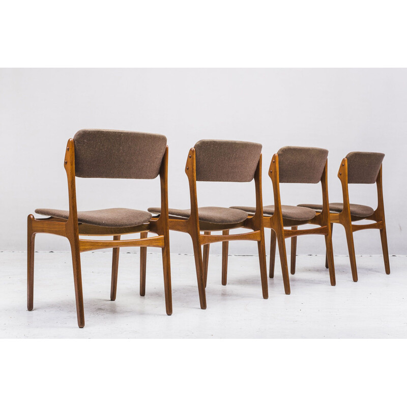 Set of 4 vintage Dining Chairs by Erik Buch for OD Møbler, 1970s