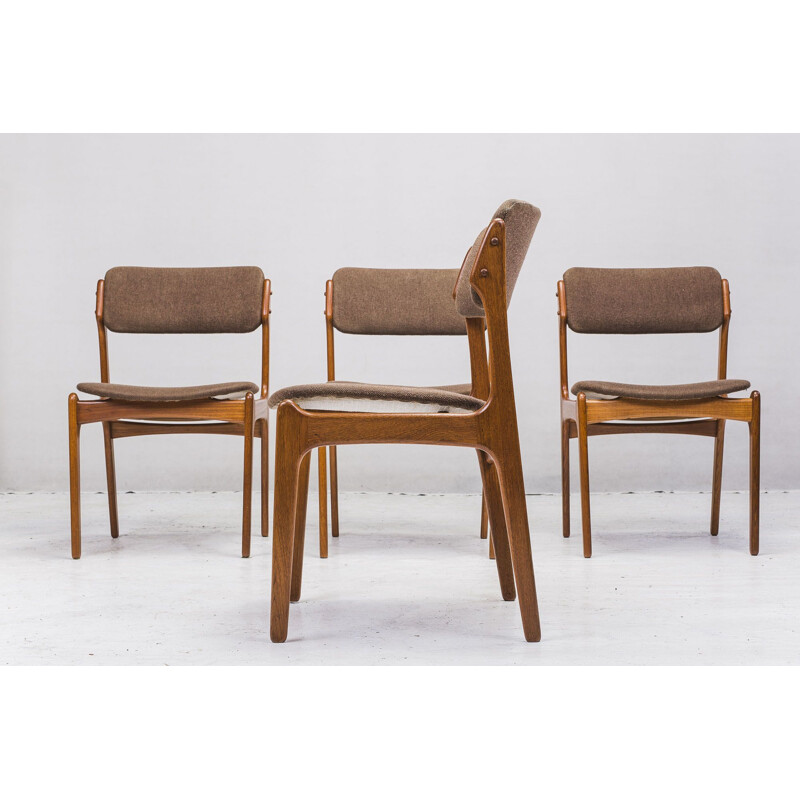 Lot de 4 chaises à repas vintage par Erik Buch pour OD Møbler, 1970