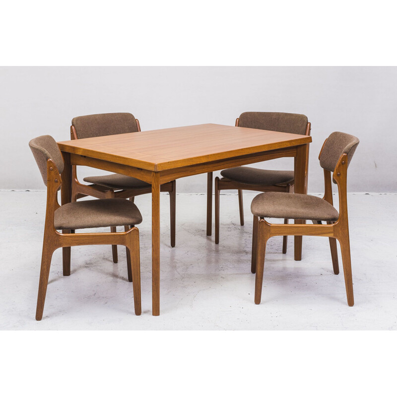 Set of 4 vintage Dining Chairs by Erik Buch for OD Møbler, 1970s