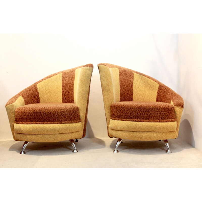 Pair of Cocktail armchairs by František Jirák for Tatra Nábytok, 1970s