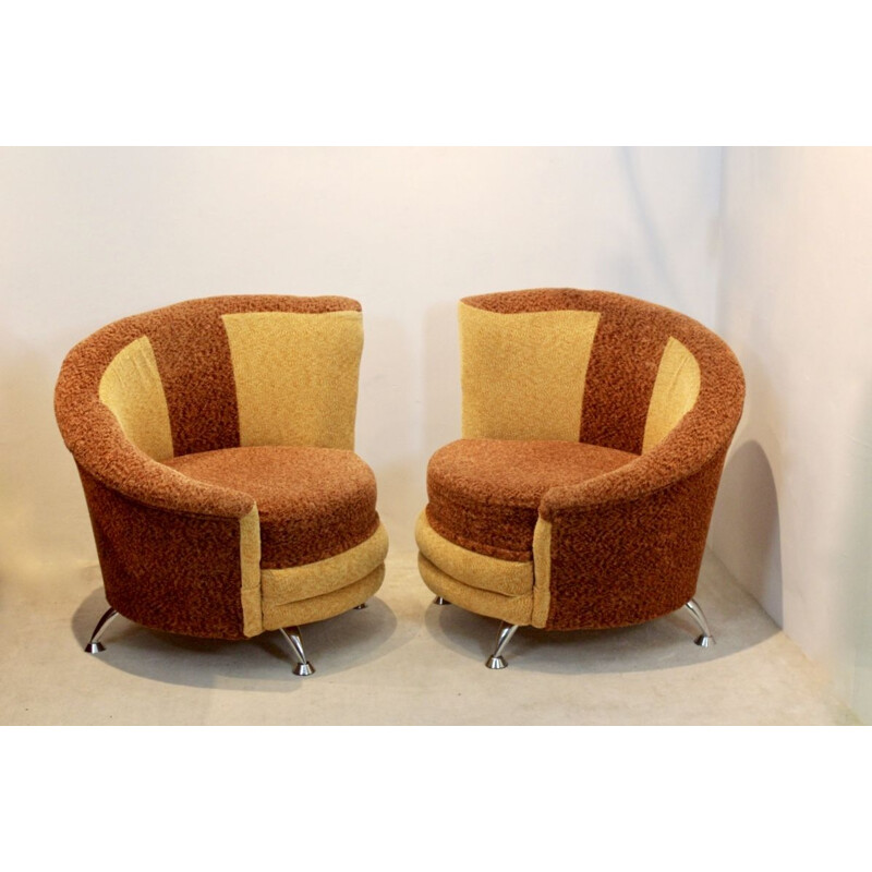 Pair of Cocktail armchairs by František Jirák for Tatra Nábytok, 1970s