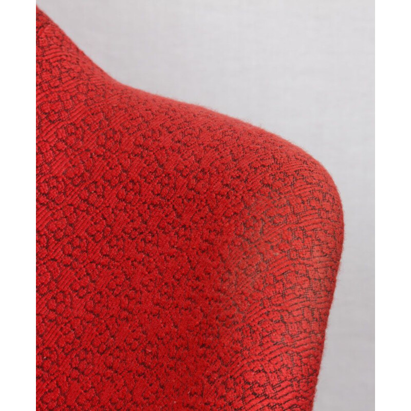 Vintage red armchair by Miroslav Navratil, 1960