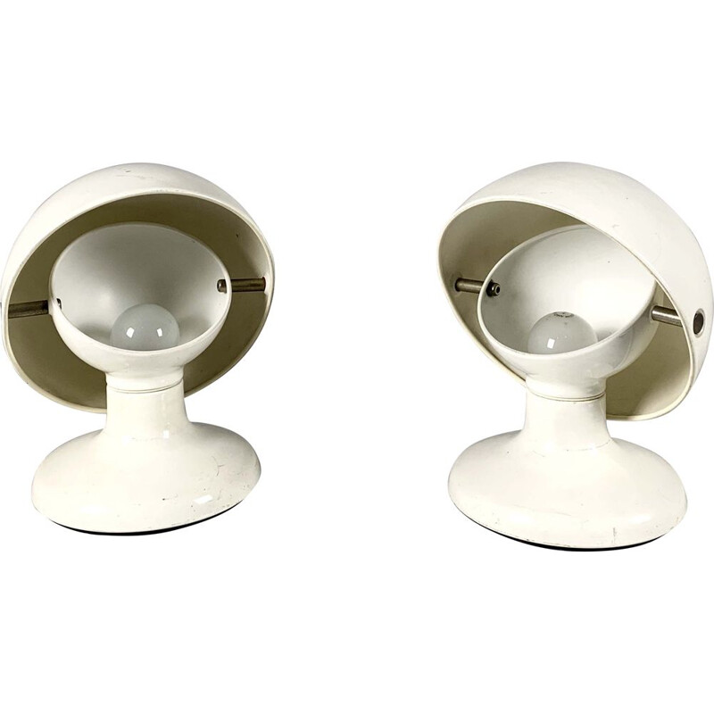 Ensembl de 2 lampes de table vintage par Tobia et Afra Scarpa pour Flos, 1960