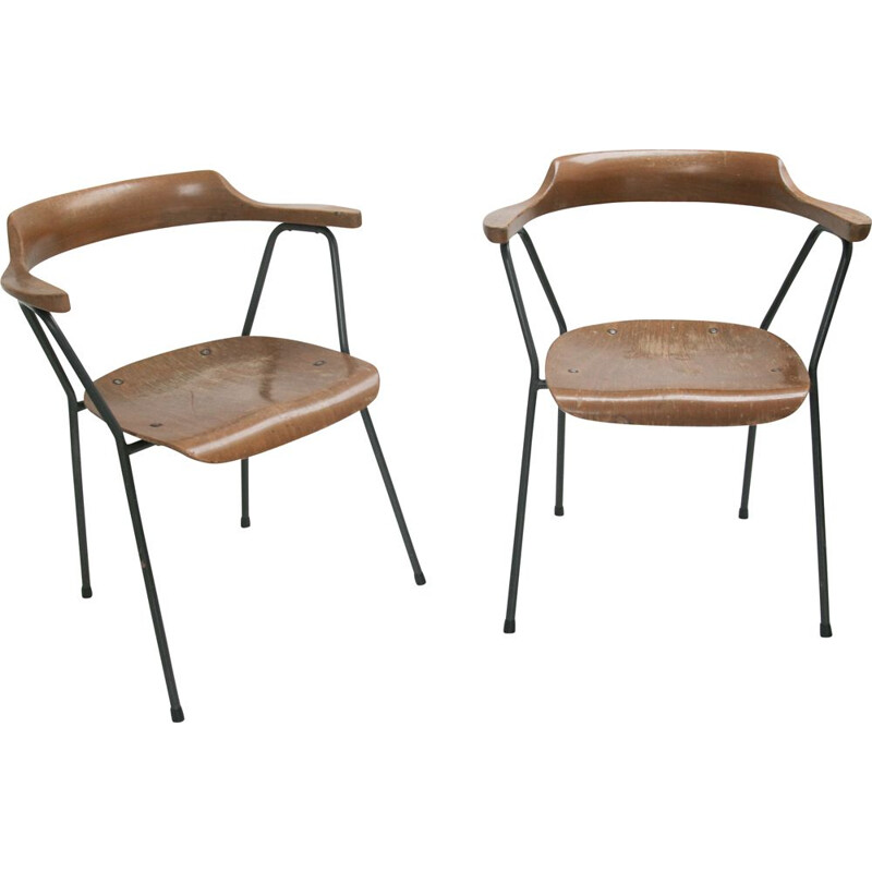 Lot de 2 chaises de salle à manger Vintage modèle 4455 de Niko Kralj pour Stol Kamnik