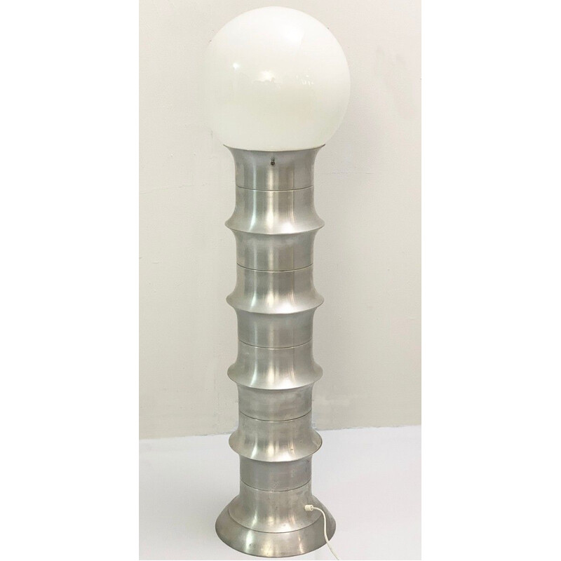 Vintage Aluminium Floor Lamp By Percz B., 1970s