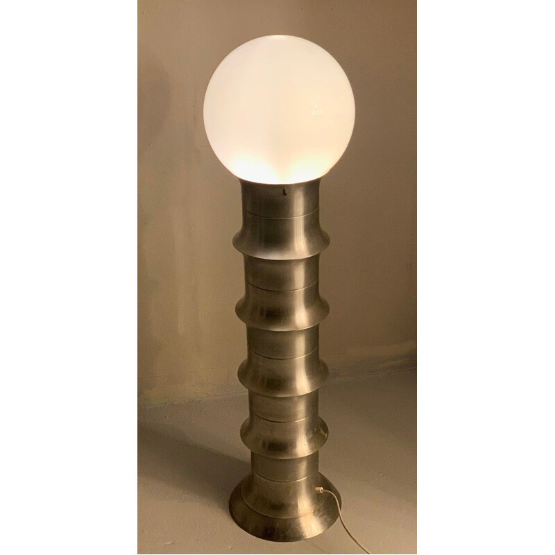 Lampadaire vintage en Aluminium Par Percz B., 1970s