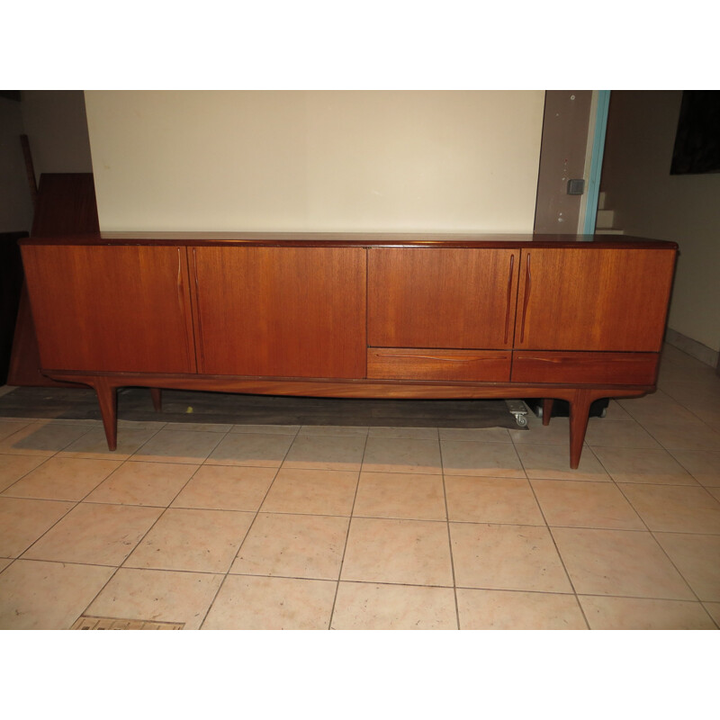 Large vintage Scandinavian teak sideboard