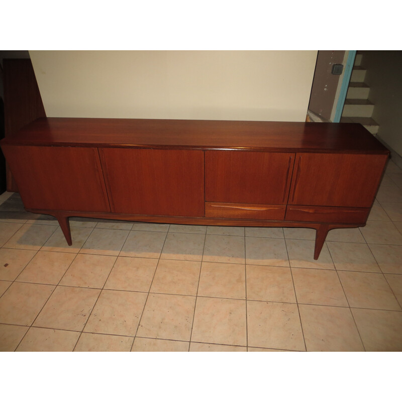 Large vintage Scandinavian teak sideboard