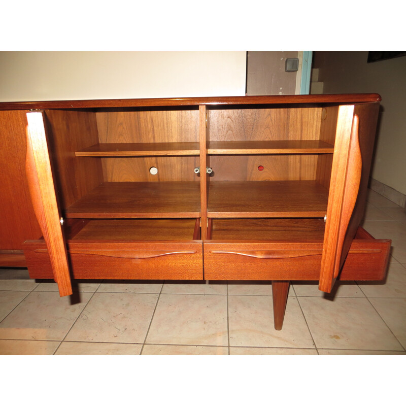 Large vintage Scandinavian teak sideboard