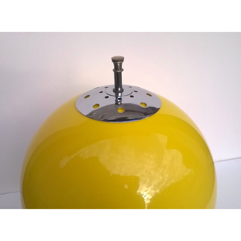 Vintage yellow large italian vintage lamp,1960s