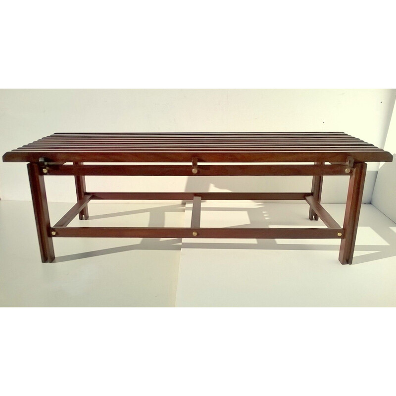 Italian vintage wood bench,1950s