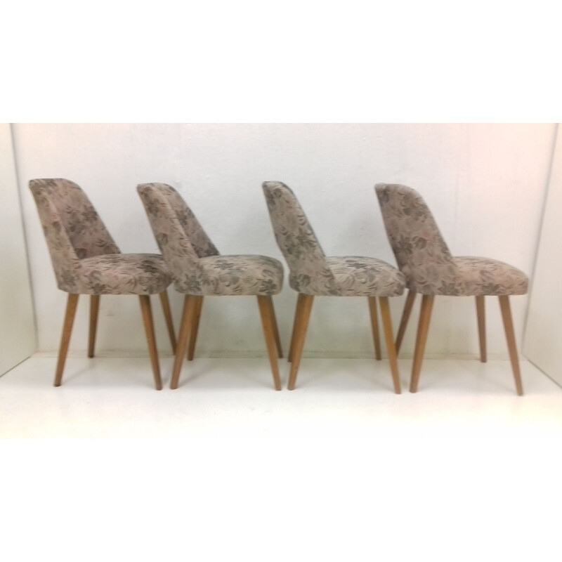 Set of 4 vintage beechwood chairs by Oswald Haerdtl, Czechoslovakia 1950