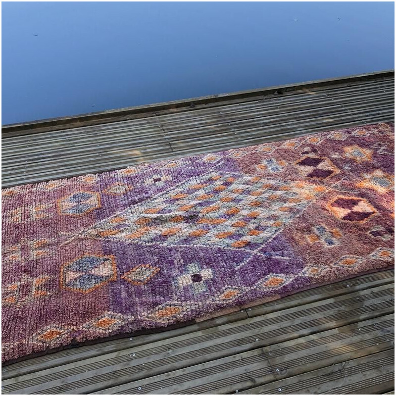 Vintage berbere boujaad carpet - 135x285 cm