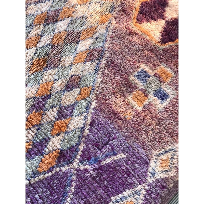 Vintage berbere boujaad carpet - 135x285 cm