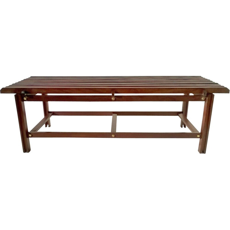 Italian vintage wood bench,1950s