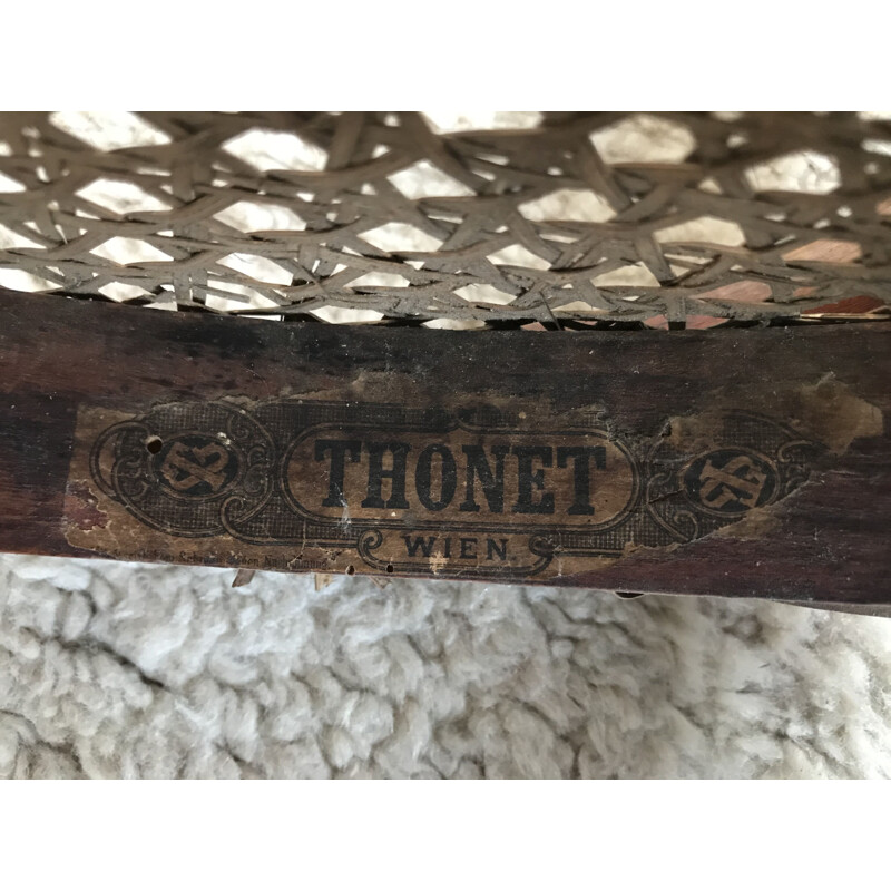 Chaise vintage n 31 de THONET en bois tourné et cannage d'origine 1920 