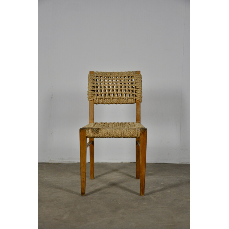 Vintage Chair by Adrien Audoux & Frida Minet for Vibo Vesoul, 1950