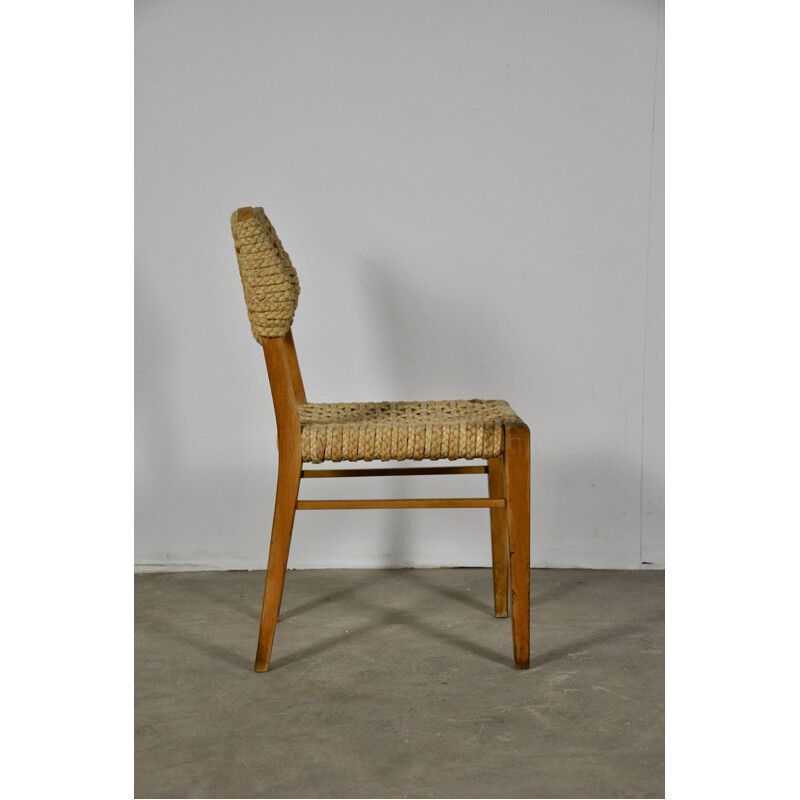 Vintage Chair by Adrien Audoux & Frida Minet for Vibo Vesoul, 1950