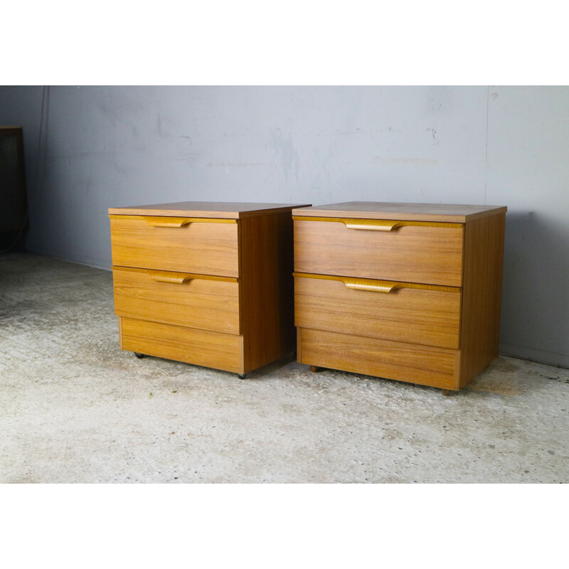 Pair of vintage bed side tables by Europa, 1970s