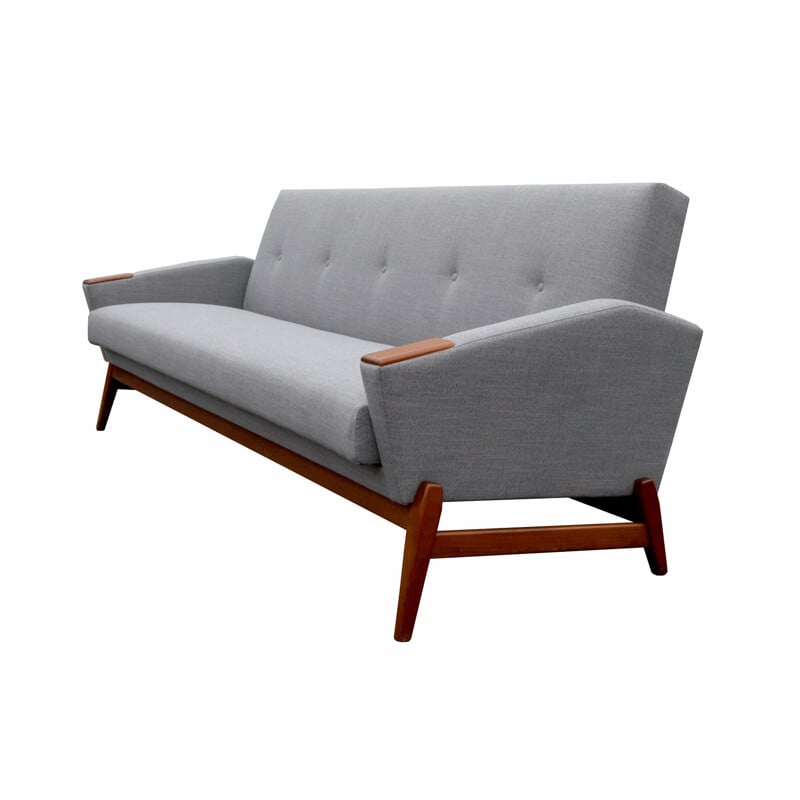 Danish vintage sofa or daybed in grey, 1950s