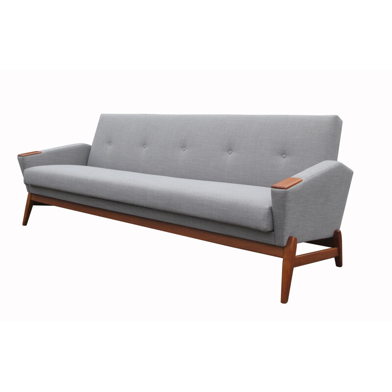 Danish vintage sofa or daybed in grey, 1950s