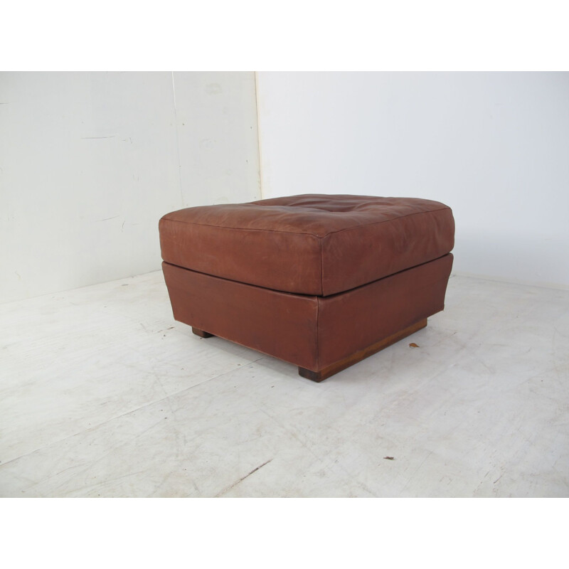 Vintage Brown Leather Ottoman from de Sede, 1960s