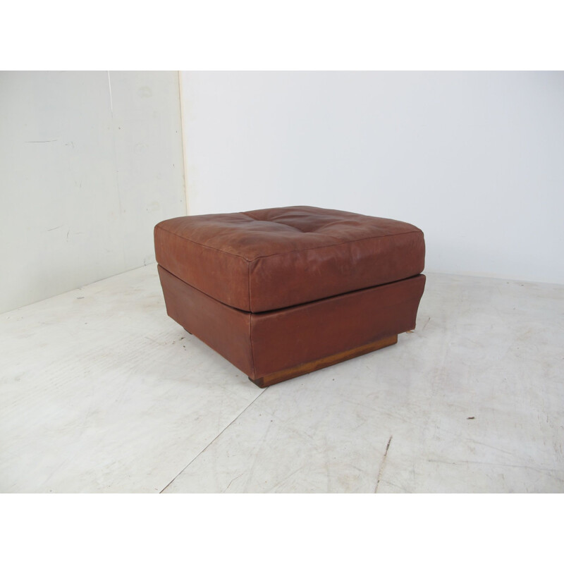 Vintage Brown Leather Ottoman from de Sede, 1960s