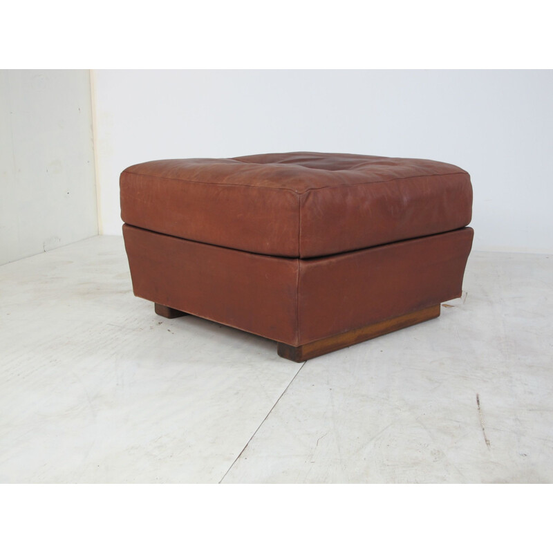 Vintage Brown Leather Ottoman from de Sede, 1960s