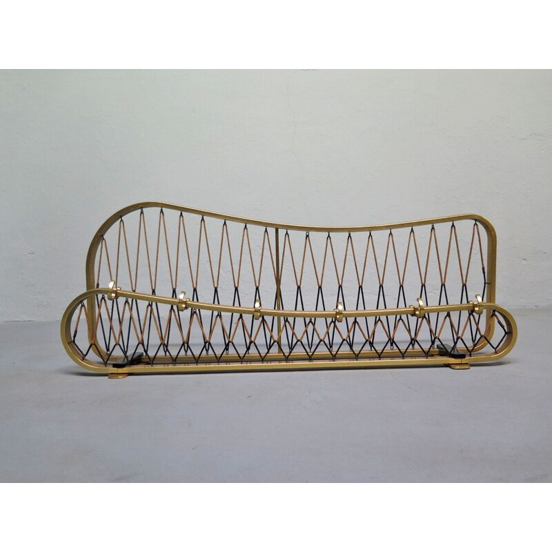 Vintage golden aluminium coat rack