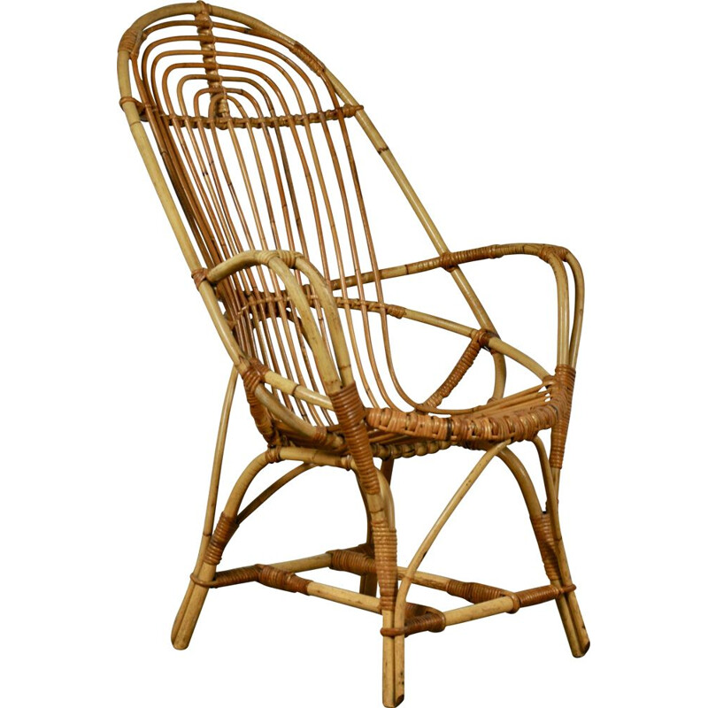 Vintage Rattan armchair 1960