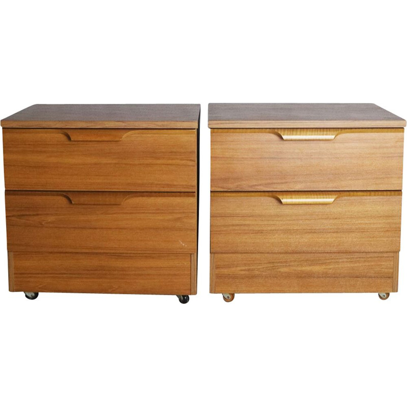 Pair of vintage bed side tables by Europa, 1970s
