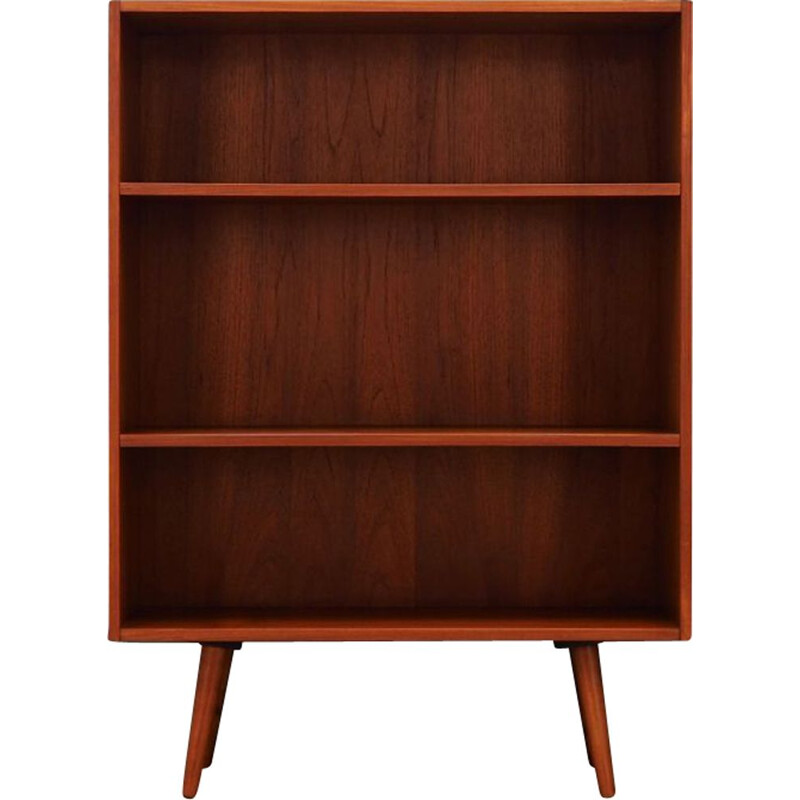 Vintage bookcase in teak veneer, Scandinavian design, 1960-1970s