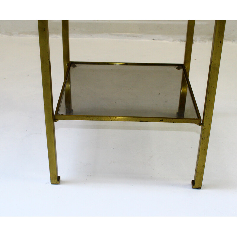 Vintage brass side table by Guy Lefevre