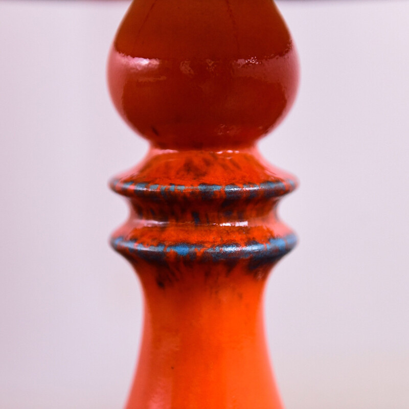 Vintage orange ceramic tablelamp