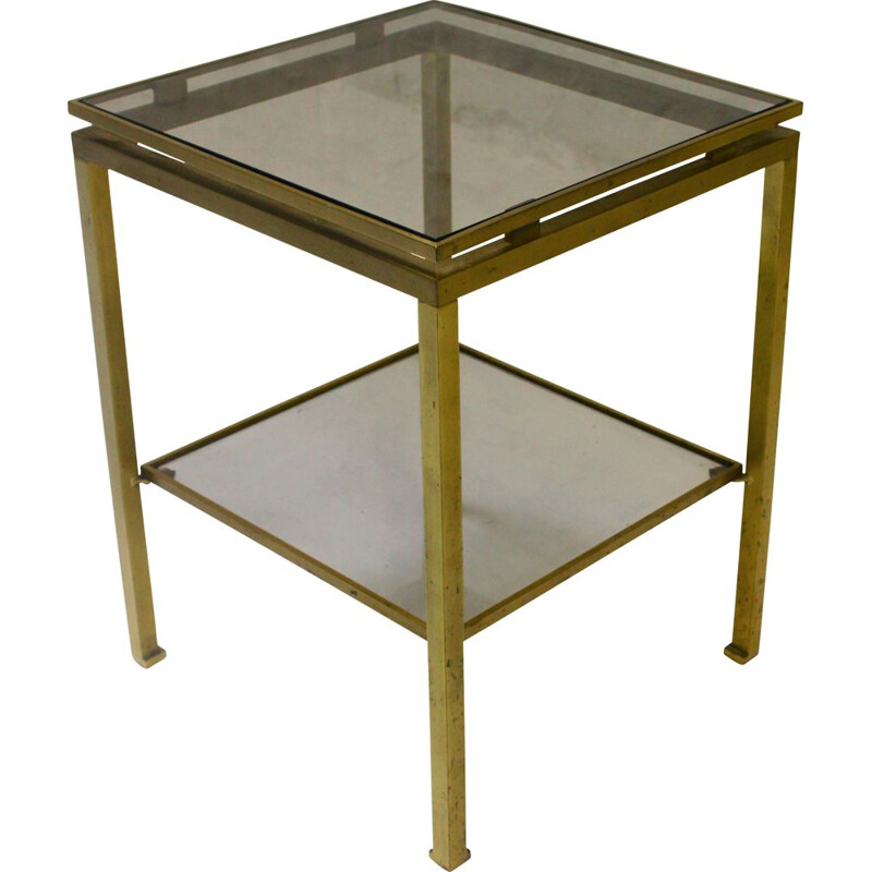 Vintage brass side table by Guy Lefevre