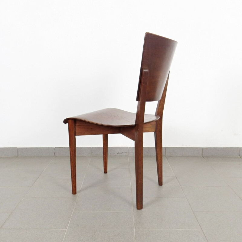Set of 4 vintage dining chairs by Jindrich Halabala, 1930